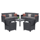 Claire VI 8 személyes kerti bútor garnitúra orlando asztallal grafit