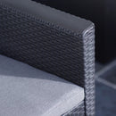 Claire 5 személyes kerti bútor garnitúra párnatartós asztallal grafit