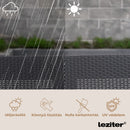 Claire 5 személyes kerti sarokgarnitúra párnatartós asztallal grafit