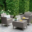 Salemo balcony kerti bútor szett 2 fotel kis asztallal - cappuccino/homok