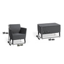 Salemo balcony kerti bútor szett 2 fotel kis asztallal - cappuccino/homok