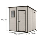 Manor 6x4 műanyag szerszámos ház beige