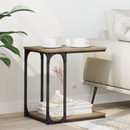 vidaXL Oldal asztal polcokkal Artisan tölgy 50 x 35 x 52 cm Faanyag