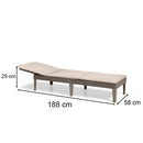 Jaipur kerti nyugágy párnával cappuccino