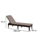 Jaipur kerti nyugágy párnával barna