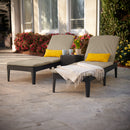 Jaipur kerti nyugágy párnával barna