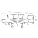 Elements full kerti bútor szett grafit