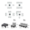 Elements II 8 személyes kerti bútor garnitúra grafit