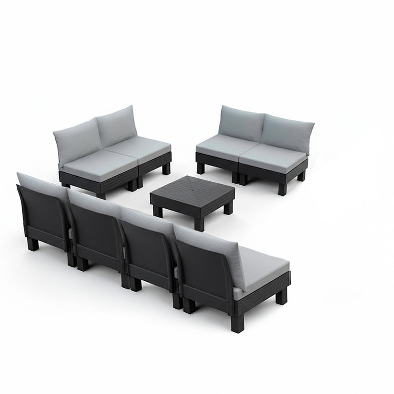 Elements II 8 személyes kerti bútor garnitúra grafit