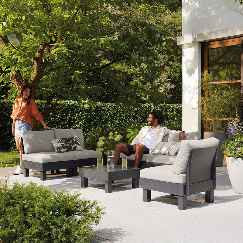 Elements II 5 személyes kerti bútor garnitúra grafit