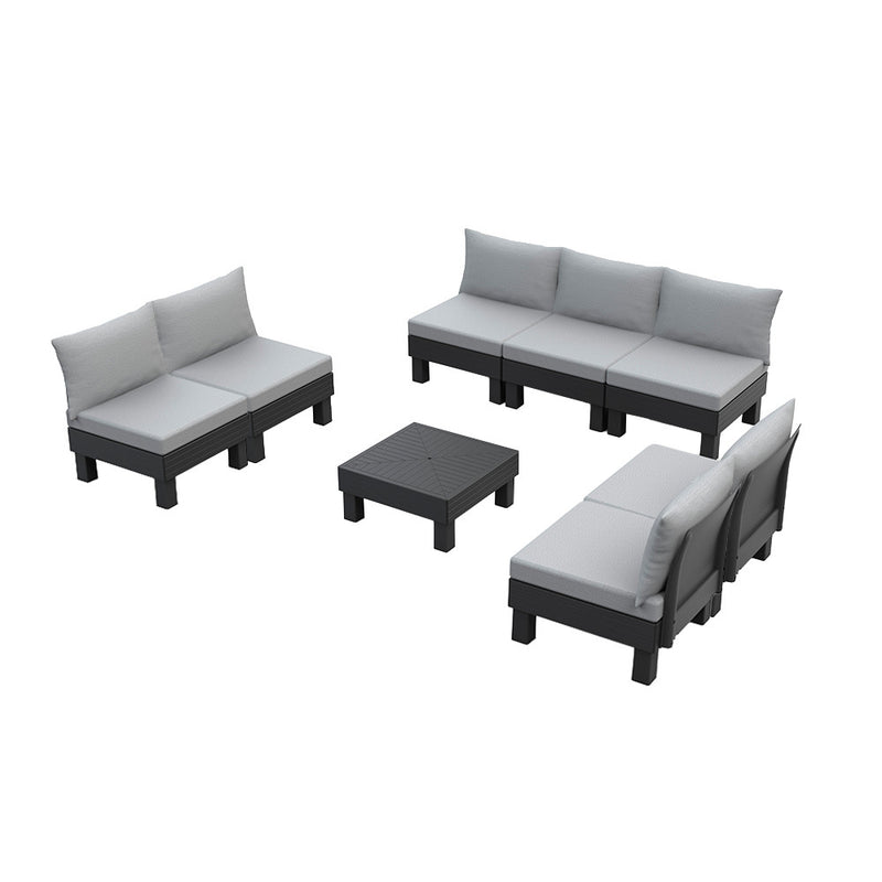 Elements II 7 személyes kerti bútor garnitúra grafit