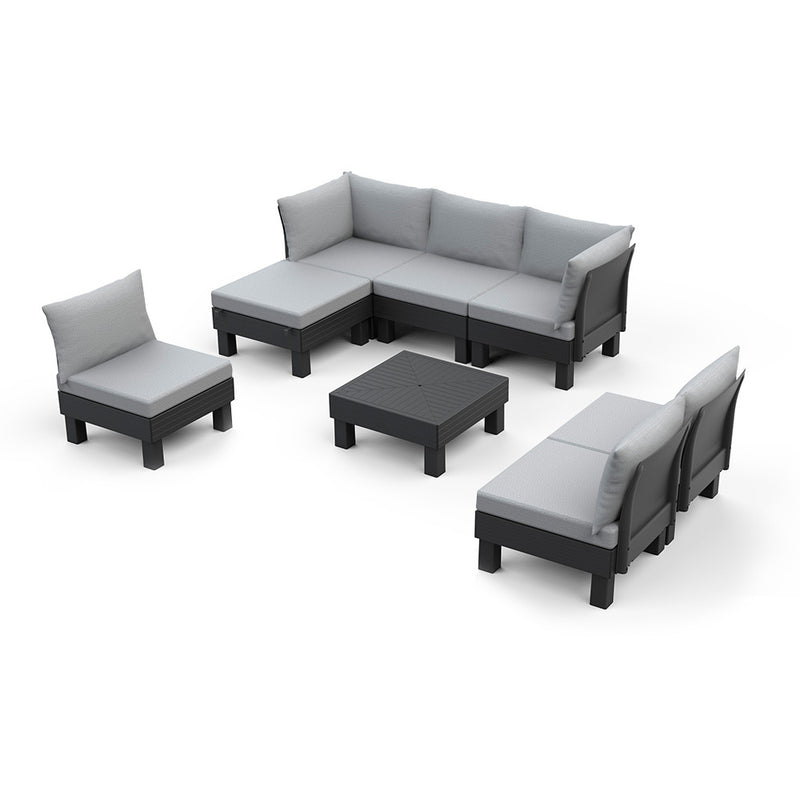 Elements II 7 személyes kerti bútor garnitúra grafit