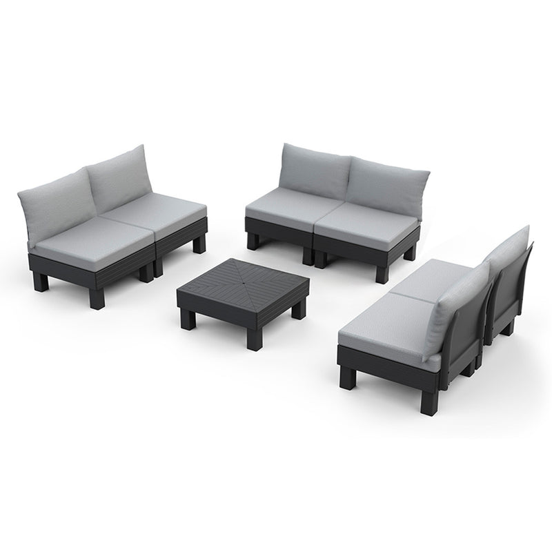 Elements II 6 személyes kerti bútor garnitúra grafit