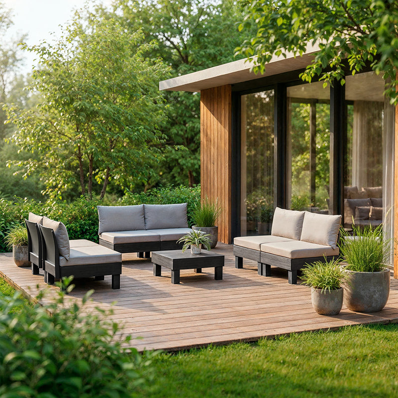 Elements II 6 személyes kerti bútor garnitúra grafit