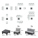 Elements II 6 személyes kerti bútor garnitúra grafit