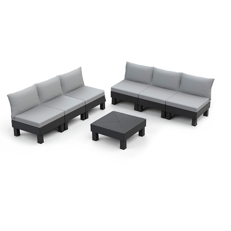 Elements II 6 személyes kerti bútor garnitúra grafit