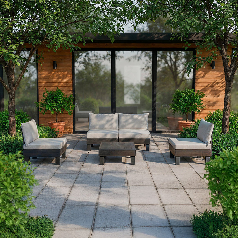 Elements III 4 személyes kerti bútor garnitúra grafit