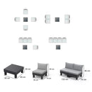 Elements III 4 személyes kerti bútor garnitúra grafit