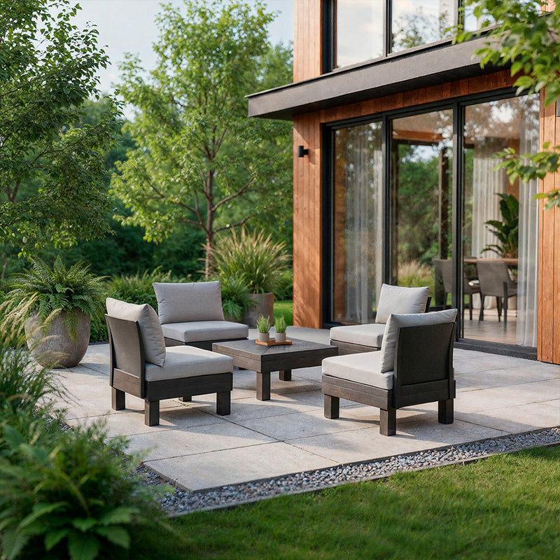 Elements II 4 személyes kerti bútor garnitúra grafit