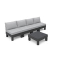 Elements II 4 személyes kerti bútor garnitúra grafit