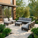 Elements IV 8 személyes kerti bútor garnitúra grafit