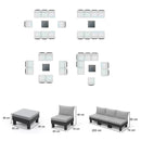 Elements IV 8 személyes kerti bútor garnitúra grafit