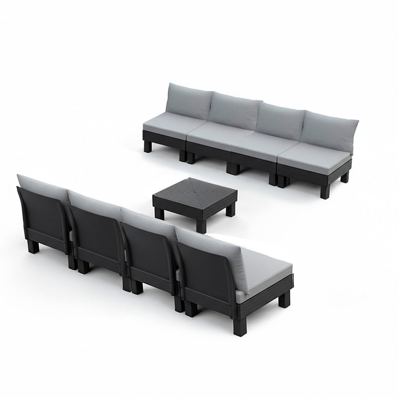 Elements IV 8 személyes kerti bútor garnitúra grafit