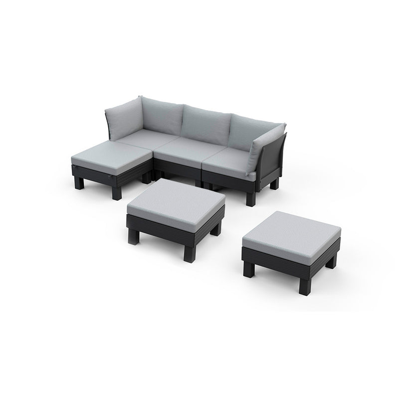 Elements IV 5 személyes kerti bútor garnitúra grafit