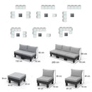 Elements IV 7 személyes kerti bútor garnitúra grafit