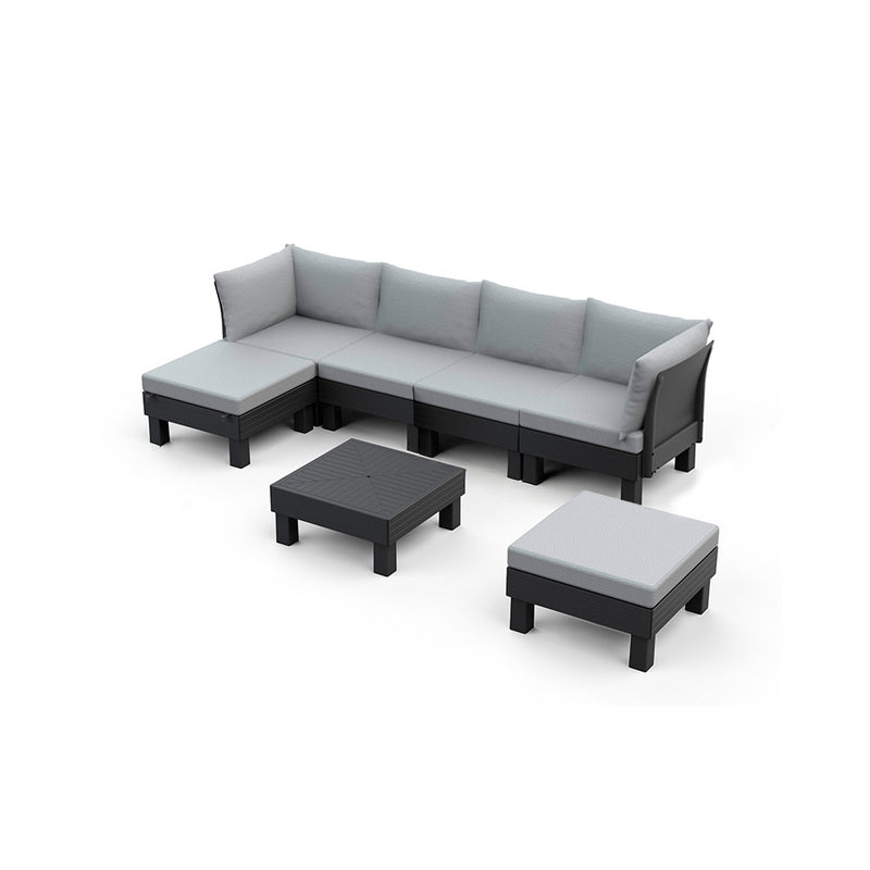 Elements IV 6 személyes kerti bútor garnitúra grafit