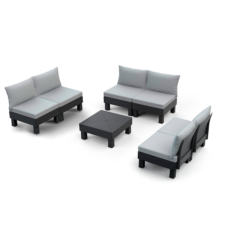 Elements IV 6 személyes kerti bútor garnitúra grafit