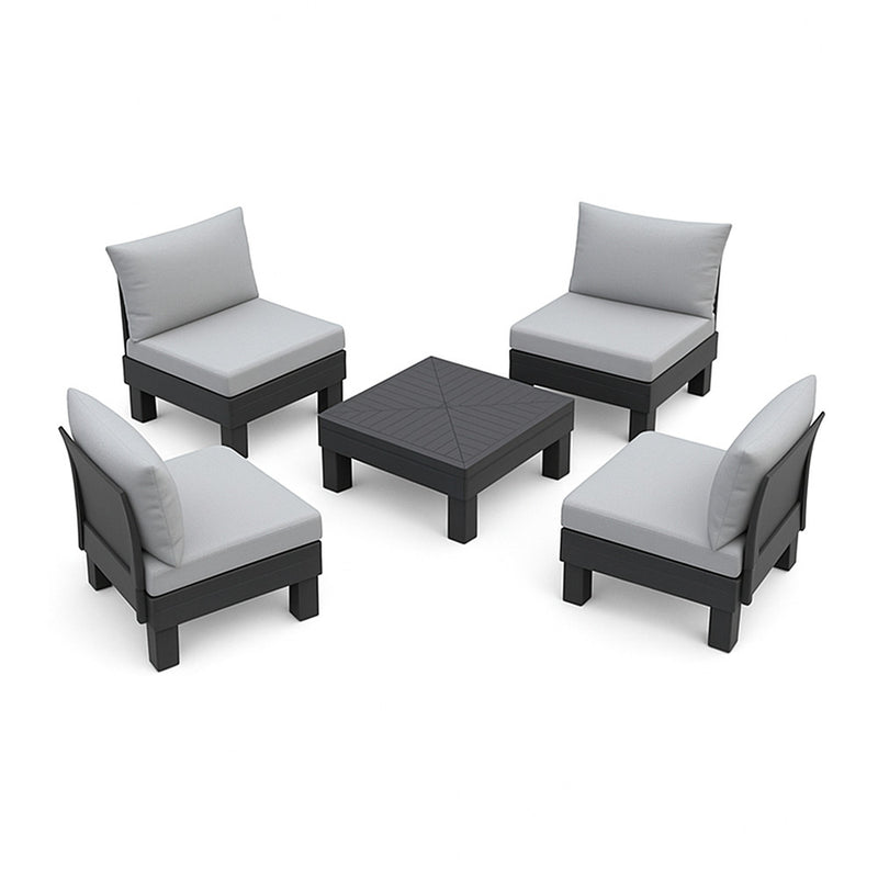 Elements IV 4 személyes kerti bútor garnitúra grafit