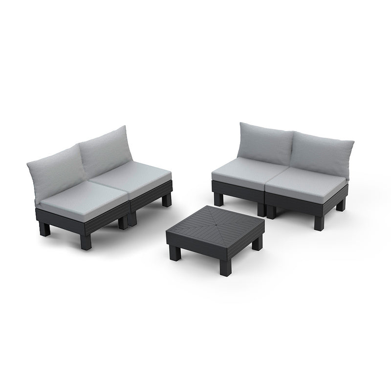 Elements IV 4 személyes kerti bútor garnitúra grafit