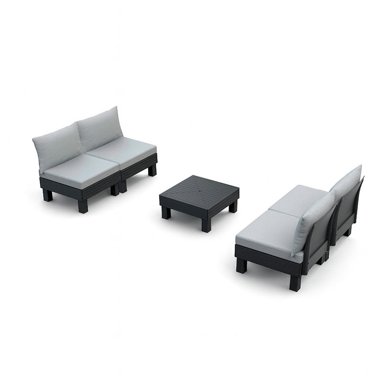 Elements IV 4 személyes kerti bútor garnitúra grafit