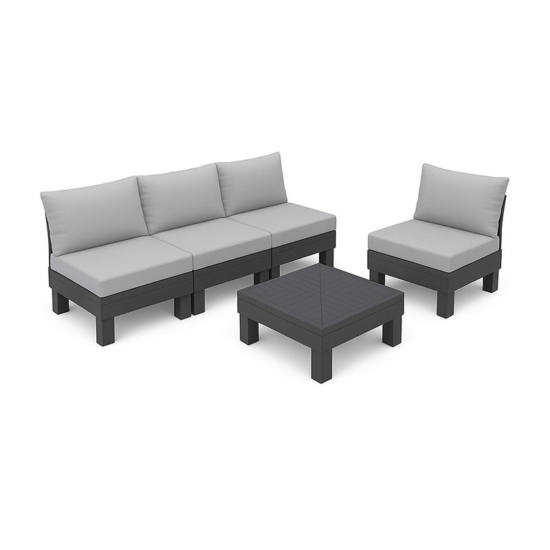 Elements IV 4 személyes kerti bútor garnitúra grafit