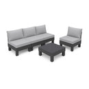 Elements V 4 személyes kerti bútor garnitúra grafit