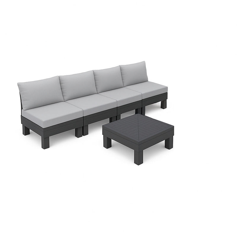 Elements V 4 személyes kerti bútor garnitúra grafit