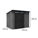 Signature PENT 9x7 műanyag kerti ház velencei szürke