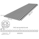 Akusztikus falpanel olajos tölgy hatású 260x60x1,8 cm