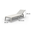 Mallorca műanyag napozóágy fehér