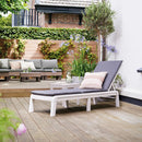 Mallorca műanyag napozóágy párnával fehér-világosszürke