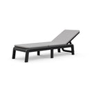 Mallorca műanyag napozóágy párnával grafit-világosszürke