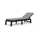 Formentera műanyag napozóágy párnával grafit-világosszürke