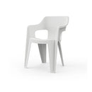 Bilboa Iowback műanyag kartámaszos kerti szék fehér