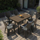 Parker 6+1 kerti bútor garnitúra szett kőris-grafit