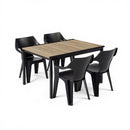 Carter 4+1 kerti bútor garnitúra szett kőris-grafit