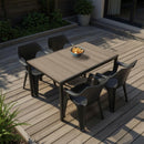 Carter 4+1 kerti bútor garnitúra szett kőris-grafit