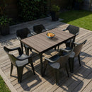 Carter 6+1 kerti bútor garnitúra szett kőris-grafit