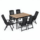 Portico 6+1 kerti bútor garnitúra szett kőris-grafit