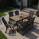 Portico 6+1 kerti bútor garnitúra szett kőris-grafit